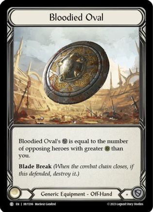 Bloodied Oval (HVY206) Cold Foil - Heavy Hitters