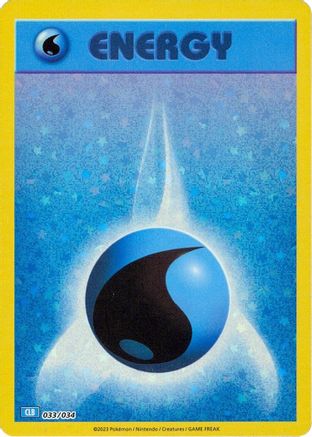 Basic Water Energy (33) Holofoil - Trading Card Game Classic