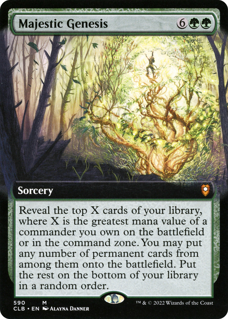 Majestic Genesis (Extended Art) (590) Foil - Commander Legends: Battle for Baldur's Gate