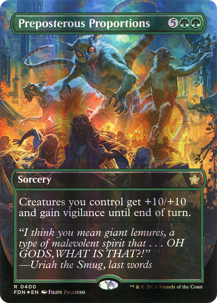 Preposterous Proportions (Borderless) (Mana Foil) (400) Foil - Foundations