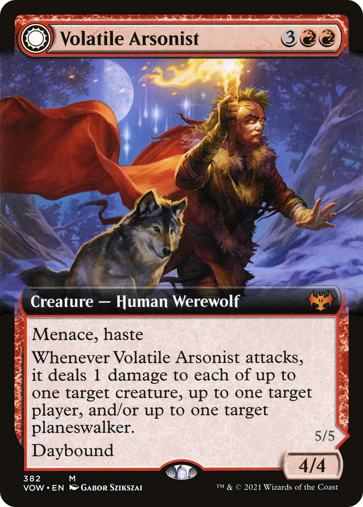 Volatile Arsonist (Extended Art) (382) Foil - Innistrad: Crimson Vow