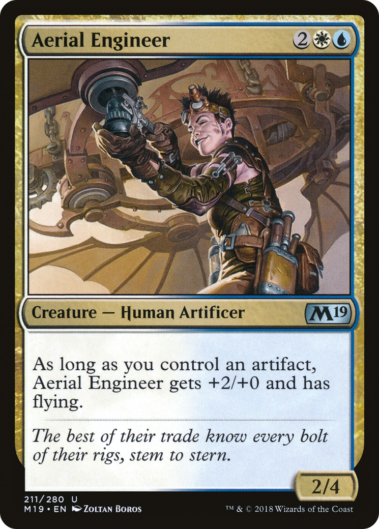 Aerial Engineer (211) Foil - Core Set 2019