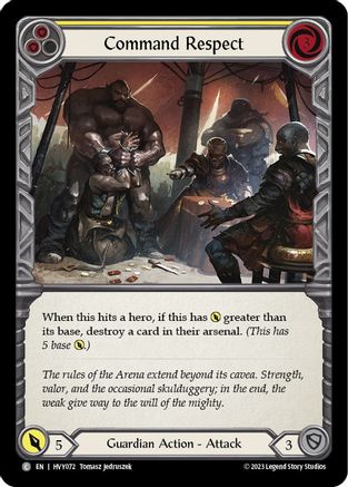 Command Respect (Yellow) (HVY072) Rainbow Foil - Heavy Hitters