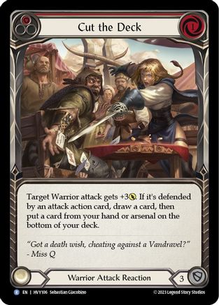 Cut the Deck (Red) (HVY106) Rainbow Foil - Heavy Hitters