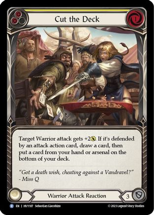 Cut the Deck (Yellow) (HVY107) Rainbow Foil - Heavy Hitters