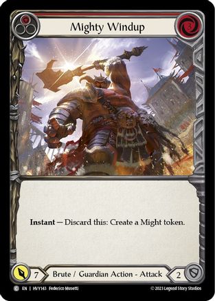 Mighty Windup (Red) (HVY143) Rainbow Foil - Heavy Hitters