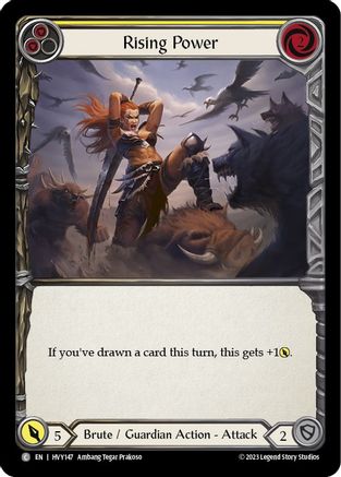 Rising Power (Yellow) (HVY147) Rainbow Foil - Heavy Hitters