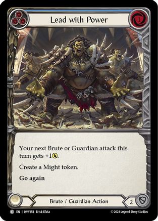 Lead with Power (Blue) (HVY154) Rainbow Foil - Heavy Hitters
