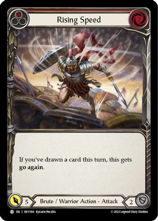 Rising Speed (Red) (HVY166) Rainbow Foil - Heavy Hitters