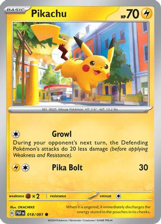 Pikachu (18) Reverse Holofoil - Paldean Fates