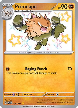Primeape (170) Holofoil - Paldean Fates