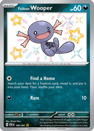 Paldean Wooper (180) Holofoil - Paldean Fates