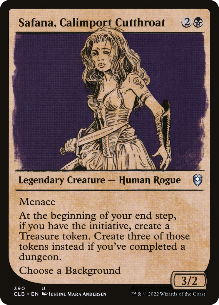 Safana, Calimport Cutthroat (Showcase) (390) - Commander Legends: Battle for Baldur's Gate