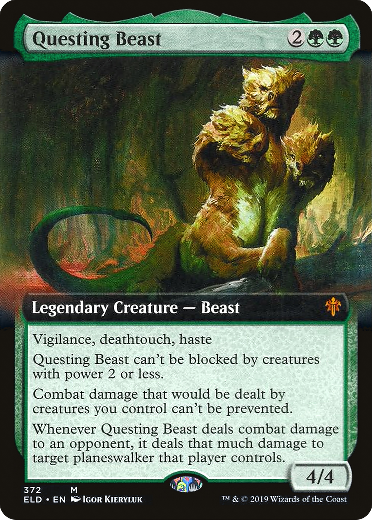 Questing Beast (Extended Art) (372) Foil - Throne of Eldraine
