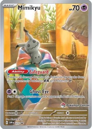 Mimikyu - 075 (Pokemon Center Exclusive) (75) Holofoil - SV Scarlet & Violet Promo Cards