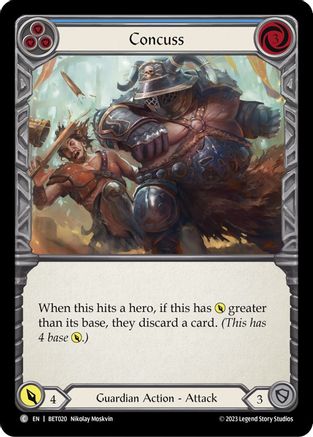 Concuss (Blue) (BET020) - Blitz Deck: Heavy Hitters - Betsy