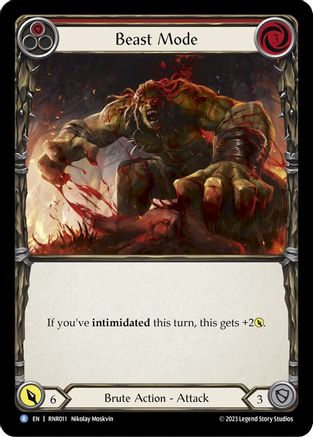 Beast Mode (Red) (RNR011) - Blitz Deck: Heavy Hitters - Rhinar