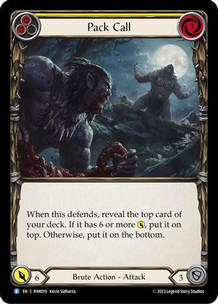 Pack Call (Yellow) (RNR019) - Blitz Deck: Heavy Hitters - Rhinar