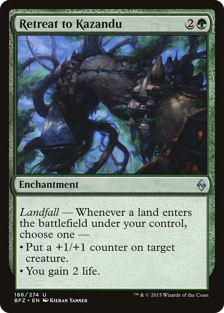 Retreat to Kazandu (186) - Battle for Zendikar