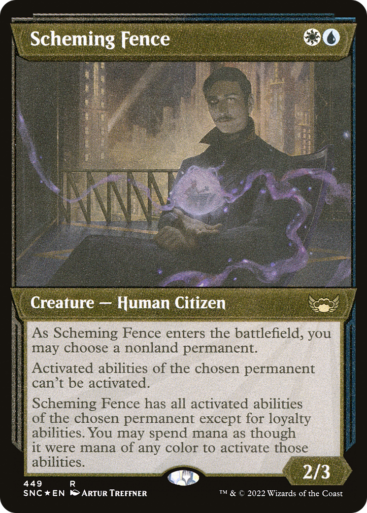 Scheming Fence (Showcase) (449) Etched - Streets of New Capenna