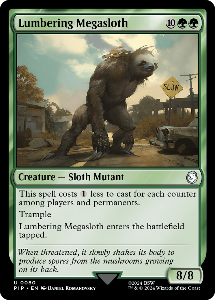 Lumbering Megasloth (080) Foil - Fallout