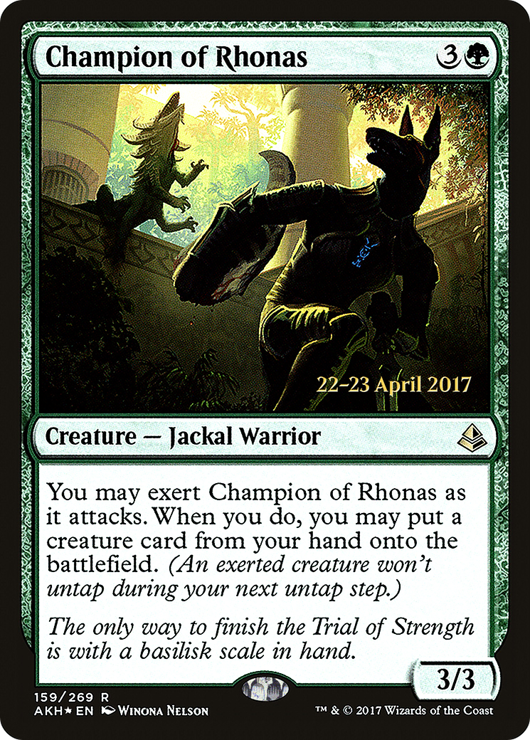 Champion of Rhonas (159) Foil - Amonkhet Promos