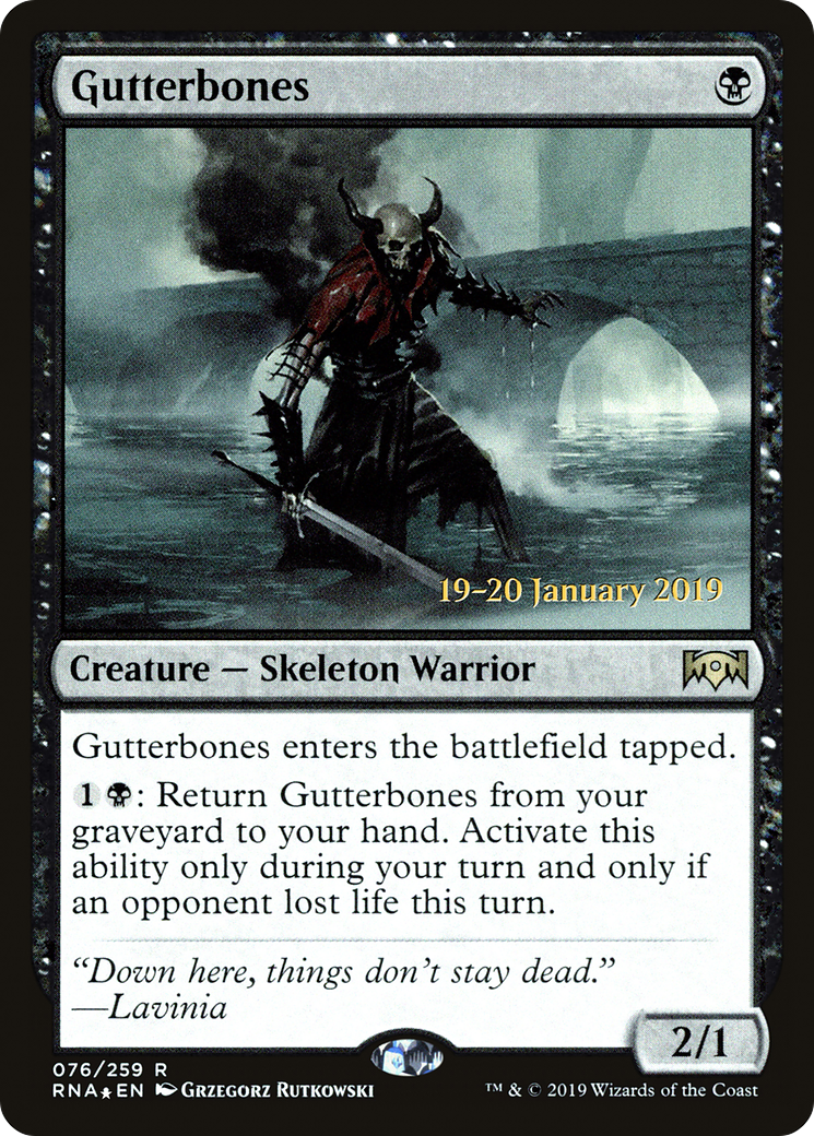 Gutterbones (76s) Foil - Ravnica Allegiance Promos