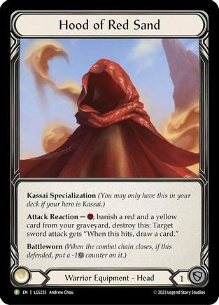 Hood of Red Sand (LGS235) Rainbow Foil - FaB Promos
