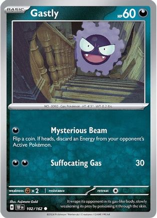 Gastly (102) Reverse Holofoil - Temporal Forces