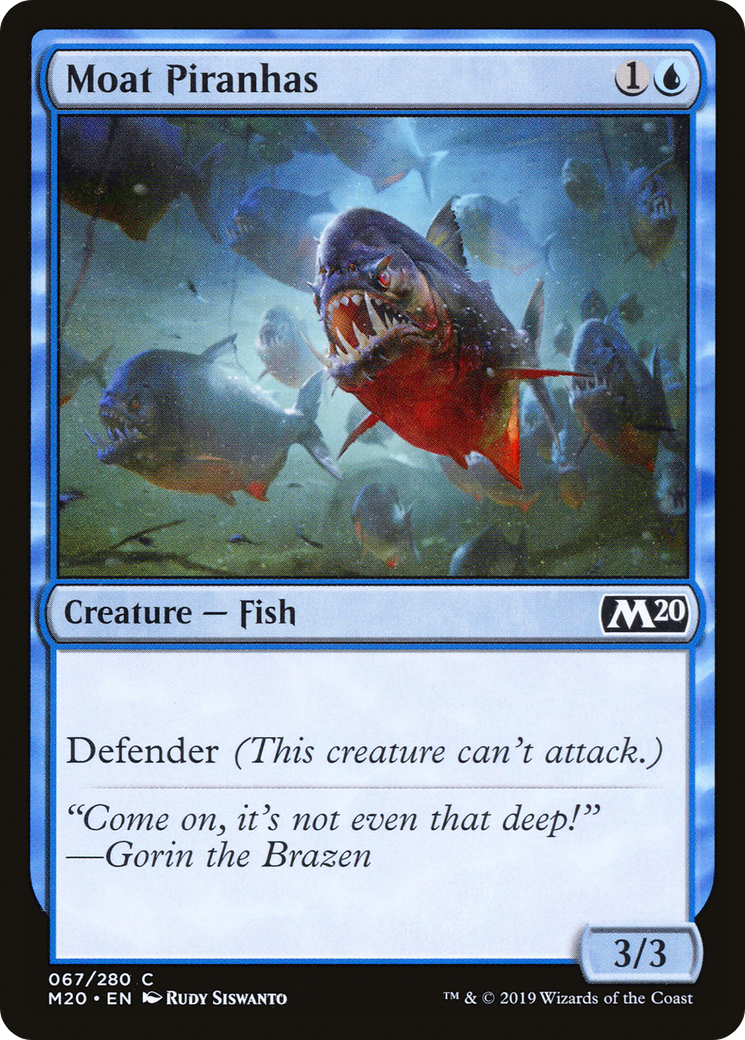 Moat Piranhas (067) Foil - Core Set 2020