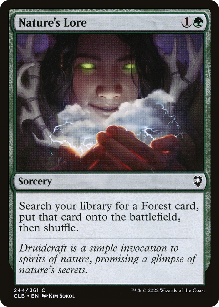 Nature's Lore (244) Foil - Commander Legends: Battle for Baldur's Gate