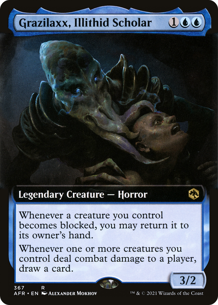 Grazilaxx, Illithid Scholar (Extended Art) (367) Foil - Adventures in the Forgotten Realms