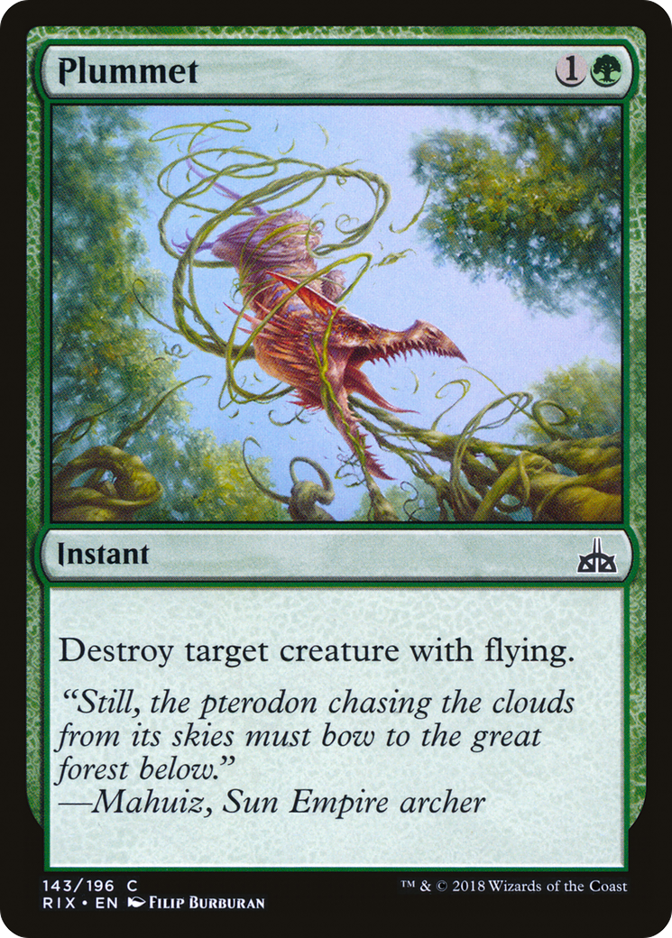 Plummet (143) Foil - Rivals of Ixalan