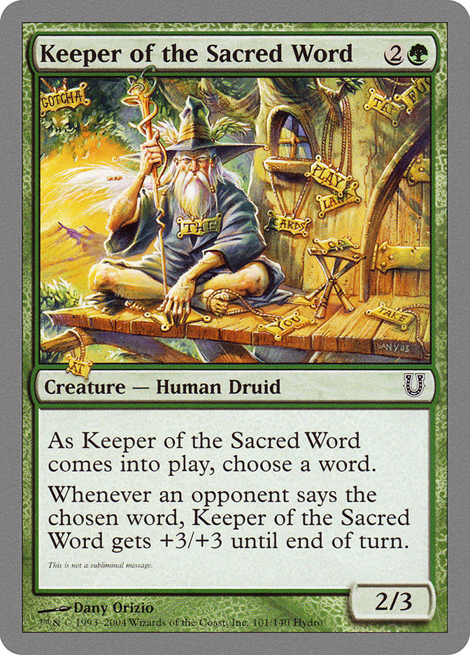 Keeper of the Sacred Word (101) Foil - Unhinged