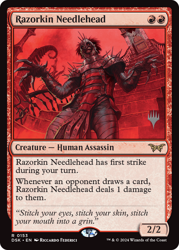 Razorkin Needlehead (153) Foil - Duskmourn: House of Horror Promos