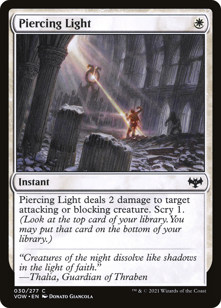 Piercing Light (030) Foil - Innistrad: Crimson Vow