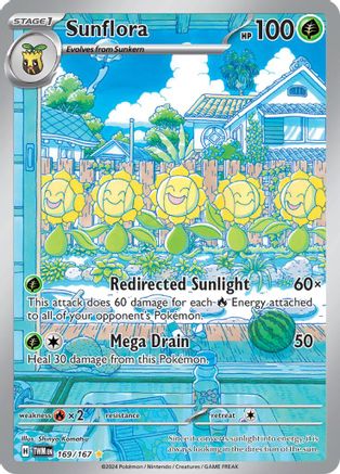 Sunflora - 169/167 (169) Holofoil - SV06 Twilight Masquerade