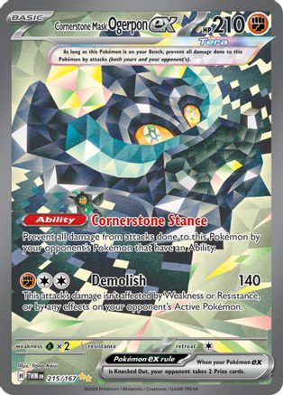 Cornerstone Mask Ogerpon ex (215) Holofoil - Twilight Masquerade