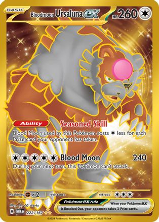 Bloodmoon Ursaluna ex - 222/167 (222) Holofoil - SV06 Twilight Masquerade