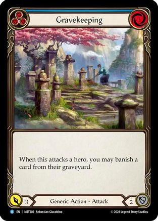 Gravekeeping (Blue) (MST202) Rainbow Foil - Part the Mistveil