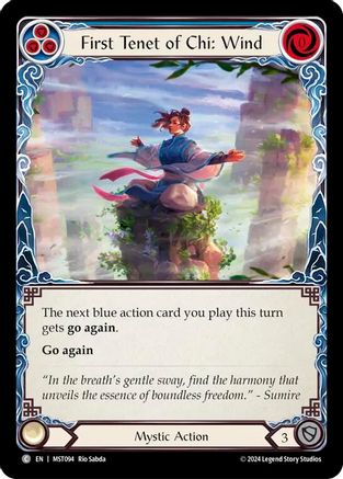 First Tenet of Chi: Wind (MST094) Rainbow Foil - Part the Mistveil