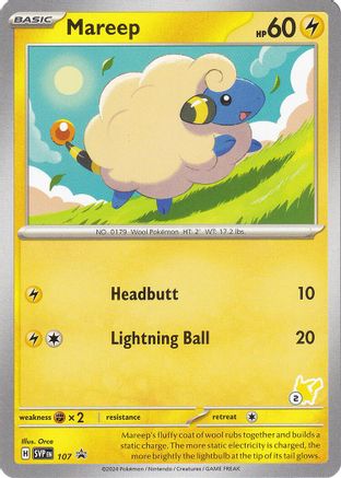Mareep (#2 Pikachu) (107) - Battle Academy 2024