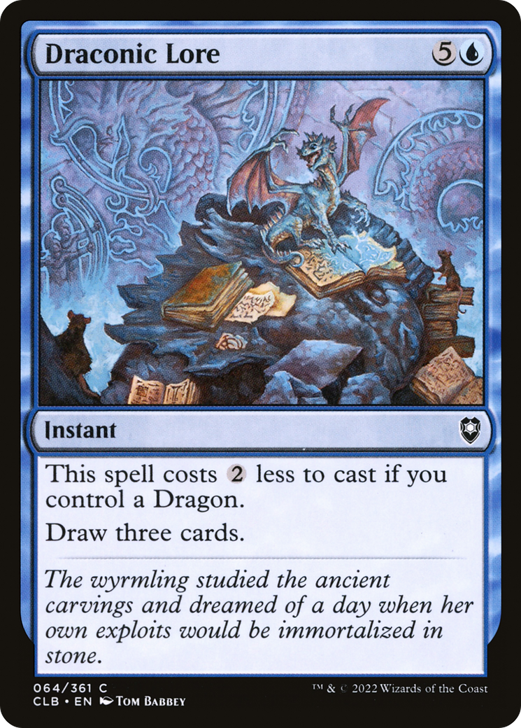 Draconic Lore (064) Foil - Commander Legends: Battle for Baldur's Gate