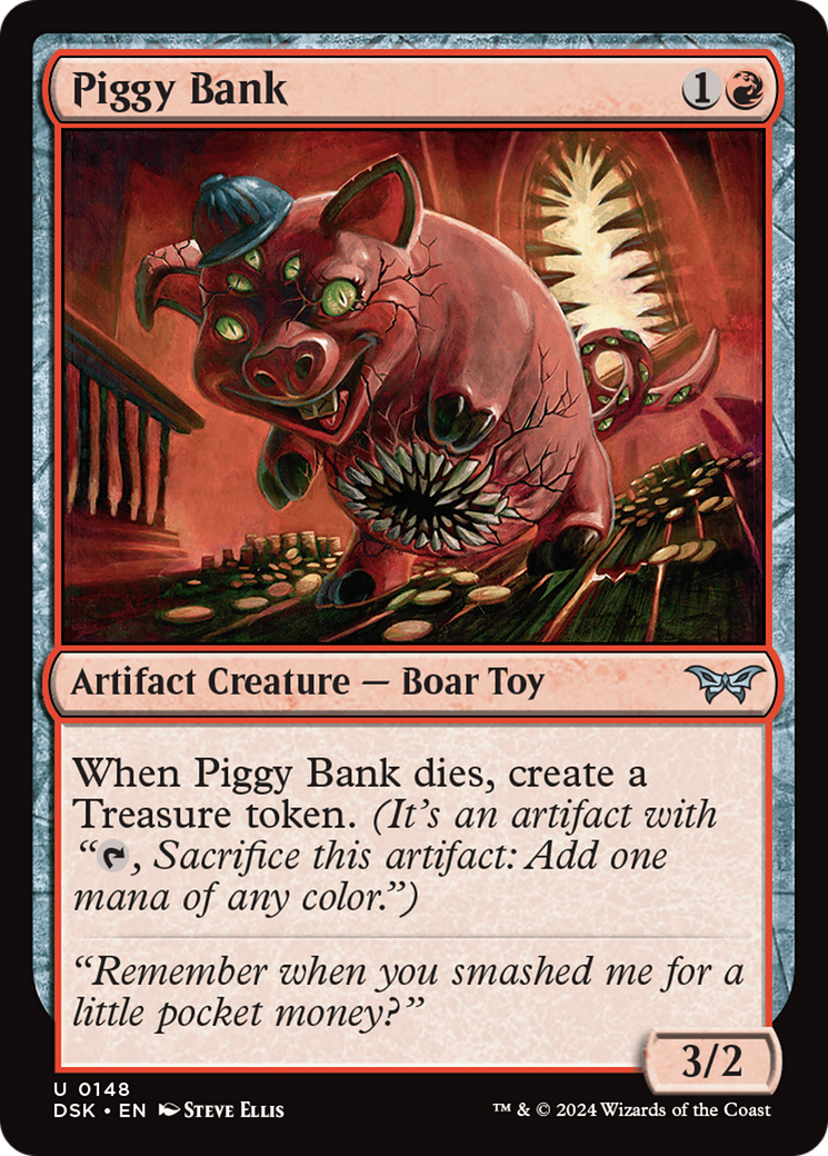 Piggy Bank (148) Foil - Duskmourn: House of Horror
