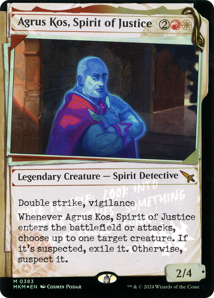 Agrus Kos, Spirit of Justice (Showcase) (Invisible Ink) (Showcase) (383) Foil - Murders at Karlov Manor