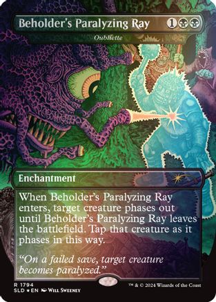 Beholder's Paralyzing Ray – Oubliette (1794) Foil - Secret Lair Drop Series