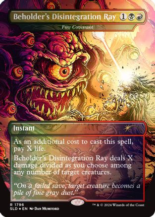 Beholder's Disintegration Ray – Fire Covenant (1796) Foil - Secret Lair Drop Series