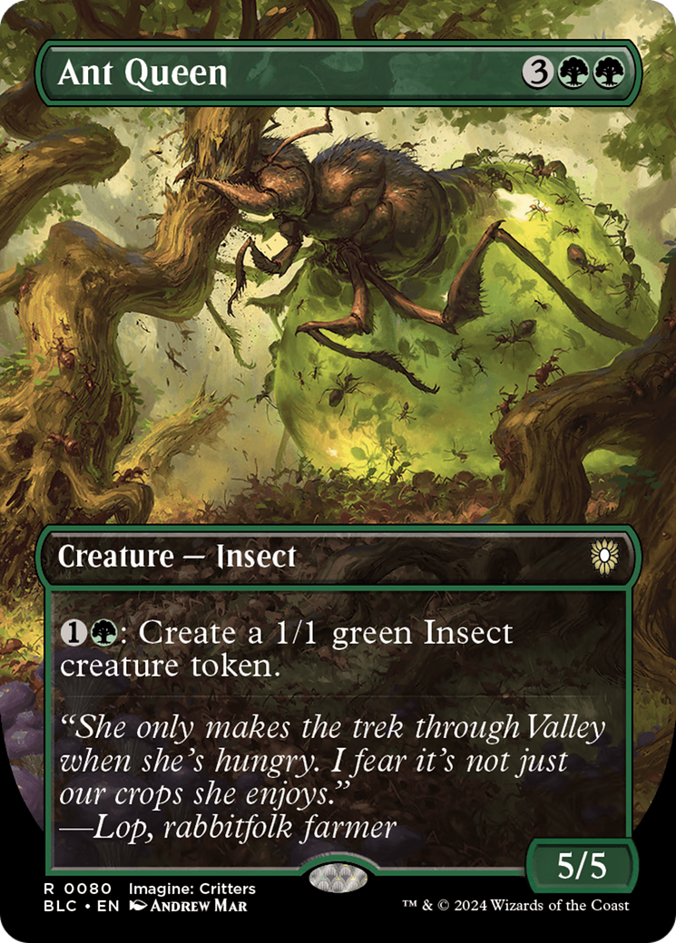Ant Queen (Borderless) (080) Foil - Bloomburrow Commander