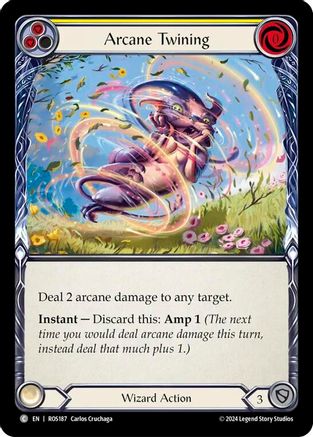 Arcane Twining (Yellow) (ROS187) Rainbow Foil - Rosetta