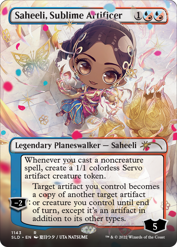Saheeli, Sublime Artificer (Borderless) (1143) Foil - Secret Lair Drop